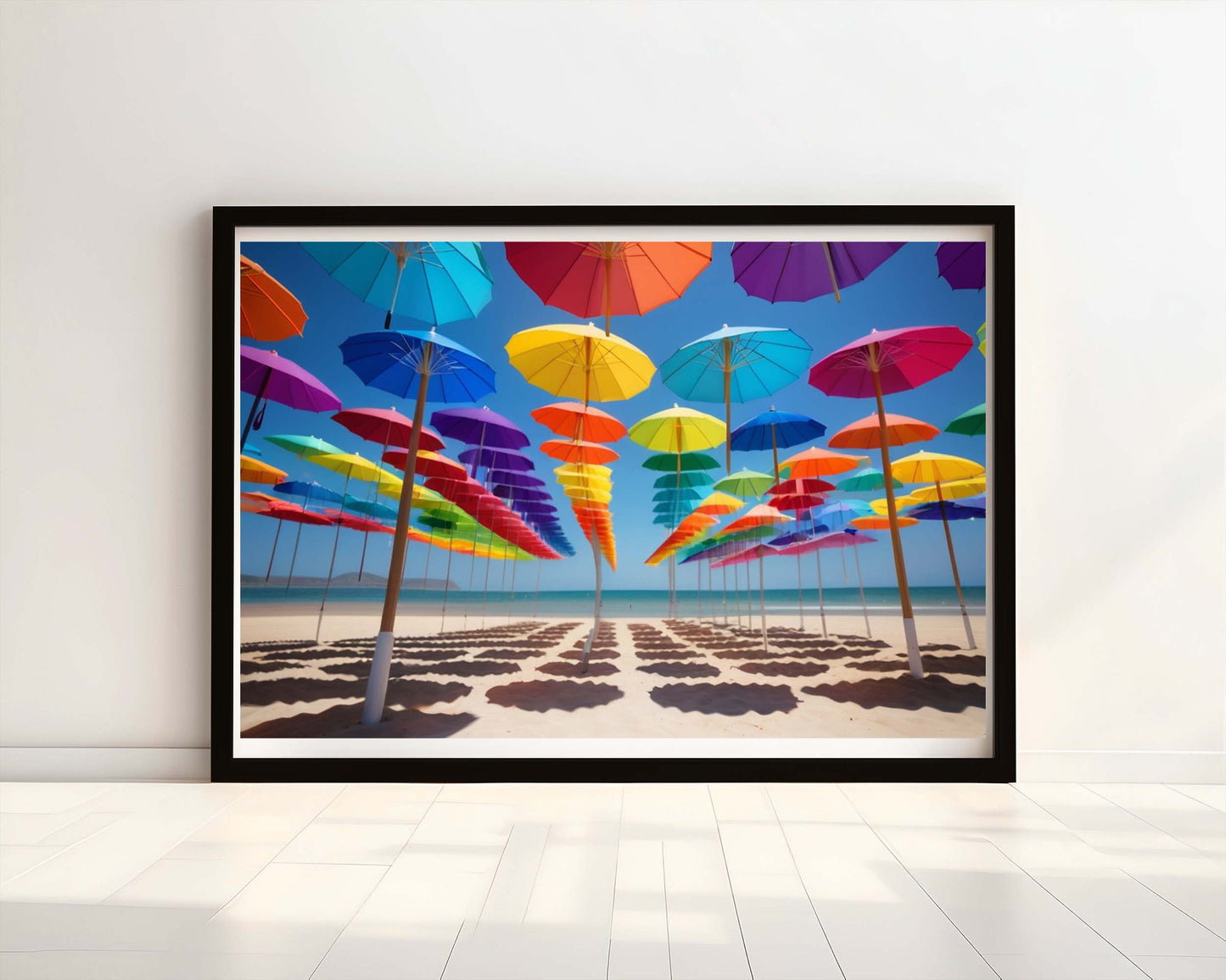 "Shades of Summer: Parasols in Every Colour" Watercolour Print.