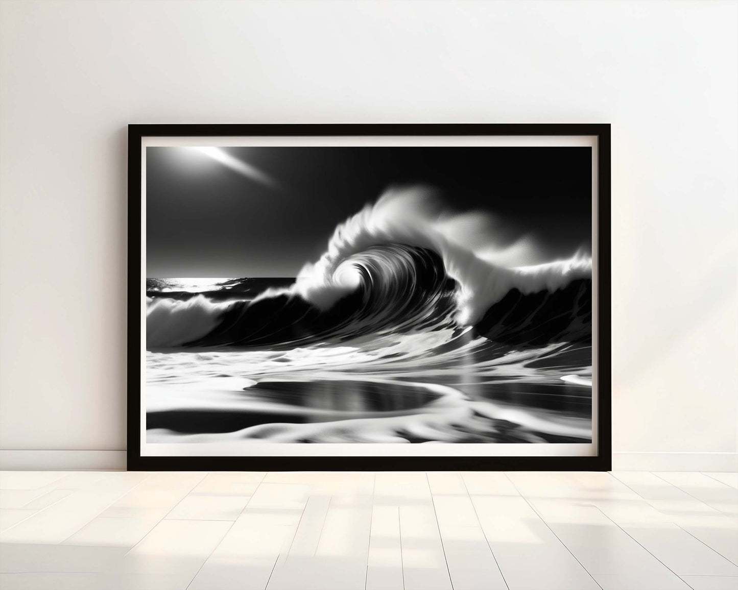 "Dance of the Ocean" Black and White Watercolour Print.